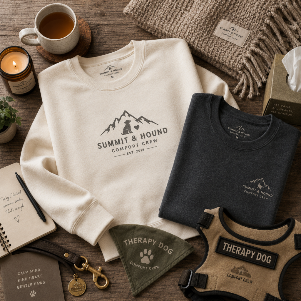 Therapy dog support apparel