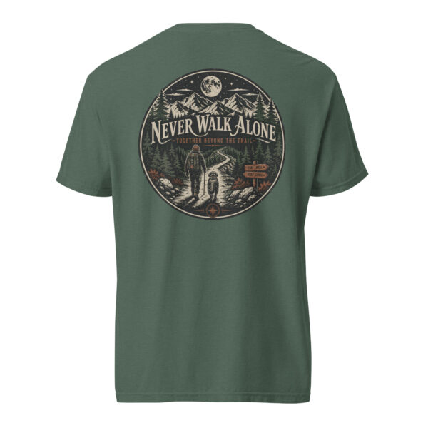 unisex-garment-dyed-heavyweight-t-shirt-blue-spruce-back-6a4158a30412f Never Walk Alone - Circle
