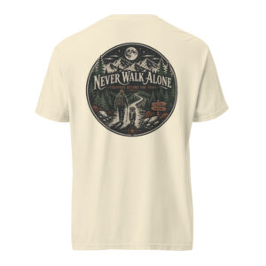 unisex-garment-dyed-heavyweight-t-shirt-ivory-back-6a4158a304401 Never Walk Alone - Circle