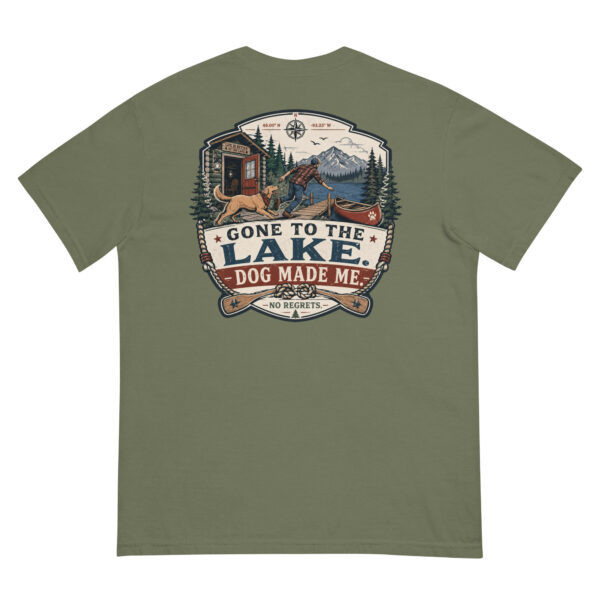 unisex-garment-dyed-heavyweight-t-shirt-moss-back-6a4230c1aa60b Gone to the Lake
