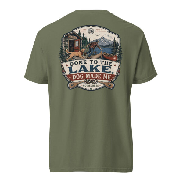 unisex-garment-dyed-heavyweight-t-shirt-moss-back-6a4230c1aa967 Gone to the Lake