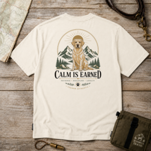 calm is earned - yellow lab